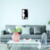 FONDO3CF SSDECO.es | Cuadro Decorativo Mujer Maravilla - Arte en Madera Negro con Fondo Blanco, 26x41 cm - Decoración Moderna para Salón, Dormitorio y Oficina